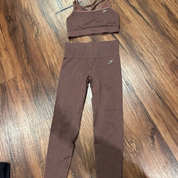 Gymshark Other - Gymshark Adapt Fleck Set - Brown/Maroon